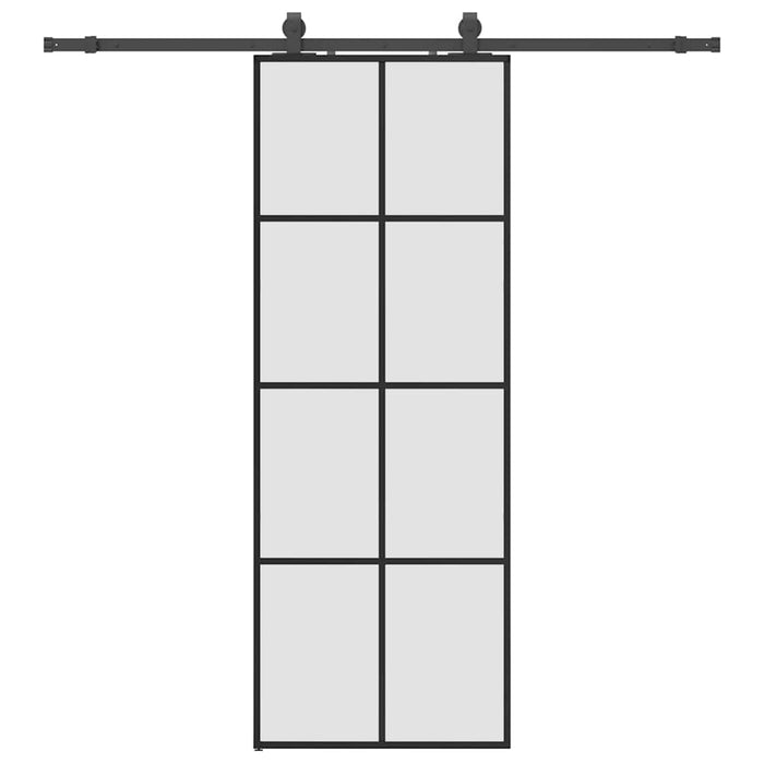Ușă glisantă cu set de feronerie neagră 76x205 cm Sticlă ESG - WALTI WALTI