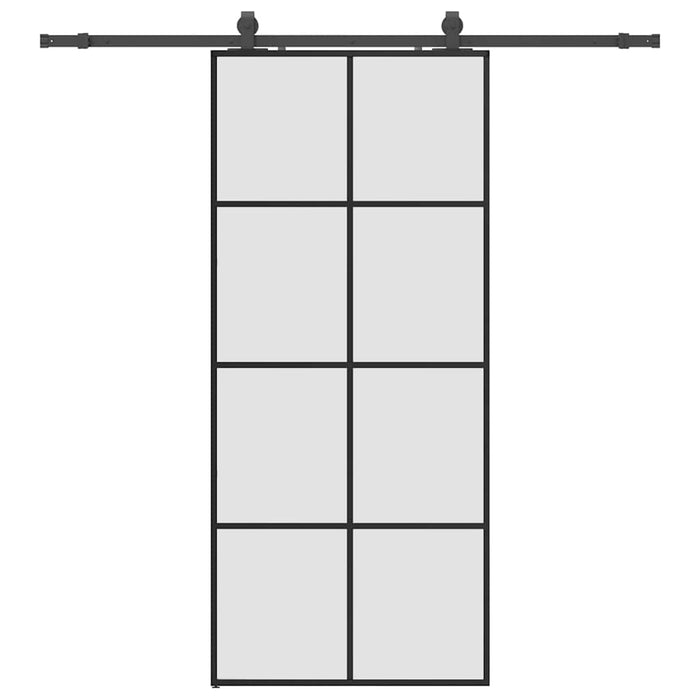 Ușă glisantă cu set de feronerie neagră 90x205 cm Sticlă ESG - WALTI WALTI