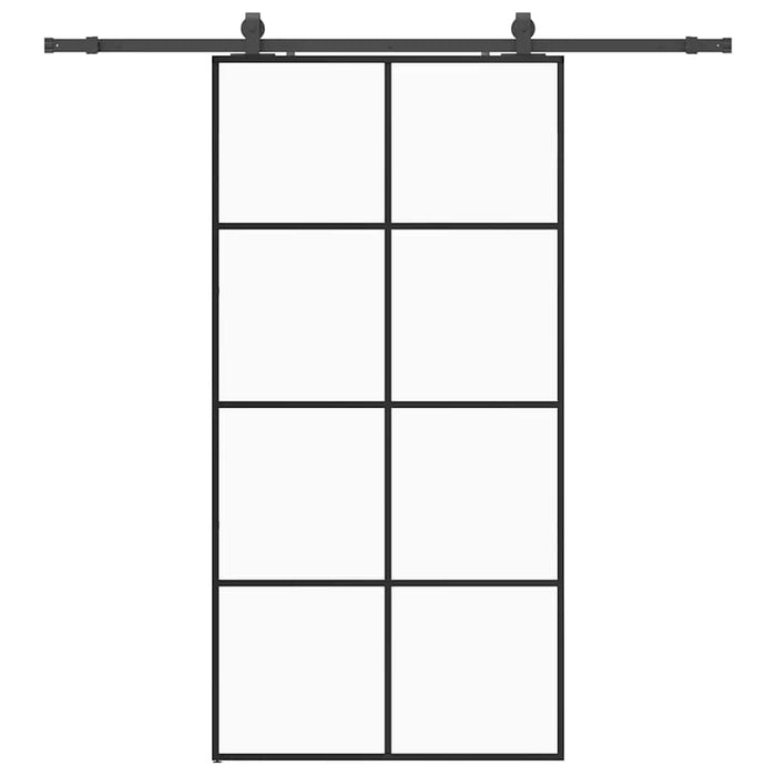 Ușă glisantă cu set de feronerie neagră 102,5x205 cm Sticlă ESG - WALTI WALTI