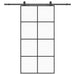 Ușă glisantă cu set de feronerie neagră 102,5x205 cm Sticlă ESG - WALTI WALTI