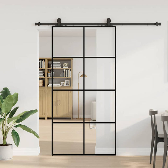 Ușă glisantă cu set de feronerie neagră 102,5x205 cm Sticlă ESG - WALTI WALTI