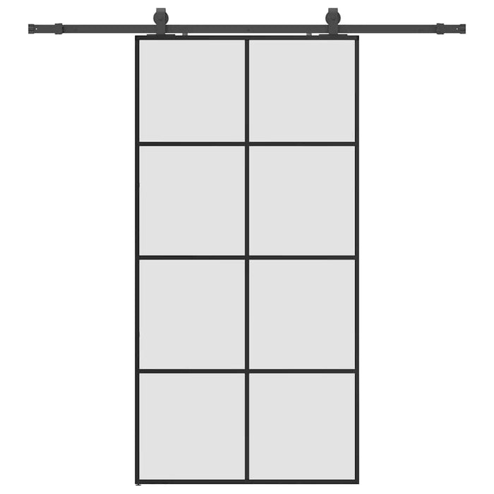 Ușă glisantă cu set de feronerie neagră 102,5x205 cm Sticlă ESG - WALTI WALTI