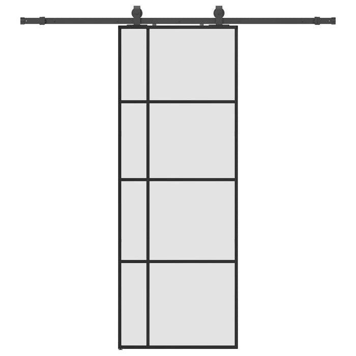 Ușă glisantă cu set de feronerie neagră 76x205 cm Sticlă ESG - WALTI WALTI
