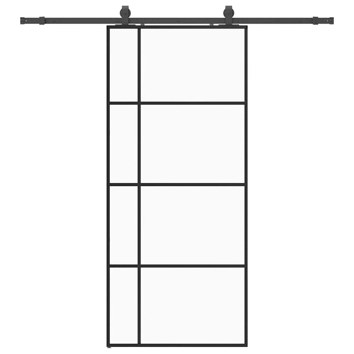 Ușă glisantă cu set de feronerie neagră 90x205 cm Sticlă ESG - WALTI WALTI