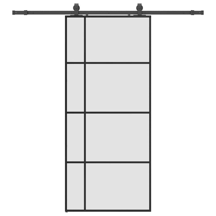 Ușă glisantă cu set de feronerie neagră 90x205 cm Sticlă ESG - WALTI WALTI
