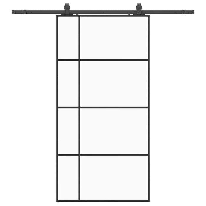 Ușă glisantă cu set de feronerie neagră 102,5x205 cm Sticlă ESG - WALTI WALTI