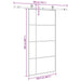 Ușă glisantă cu set de feronerie neagră 102,5x205 cm Sticlă ESG - WALTI WALTI