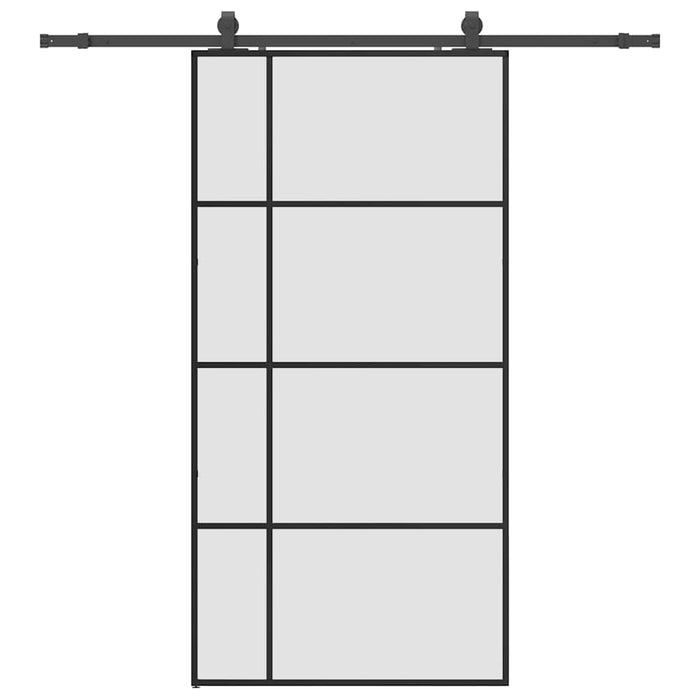 Ușă glisantă cu set de feronerie neagră 102,5x205 cm Sticlă ESG - WALTI WALTI