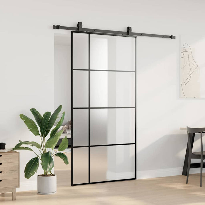 Ușă glisantă cu set de feronerie neagră 102,5x205 cm Sticlă ESG - WALTI WALTI