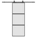 Ușă glisantă cu set feronerie neagră 76x205cm sticlă securizată - WALTI WALTI