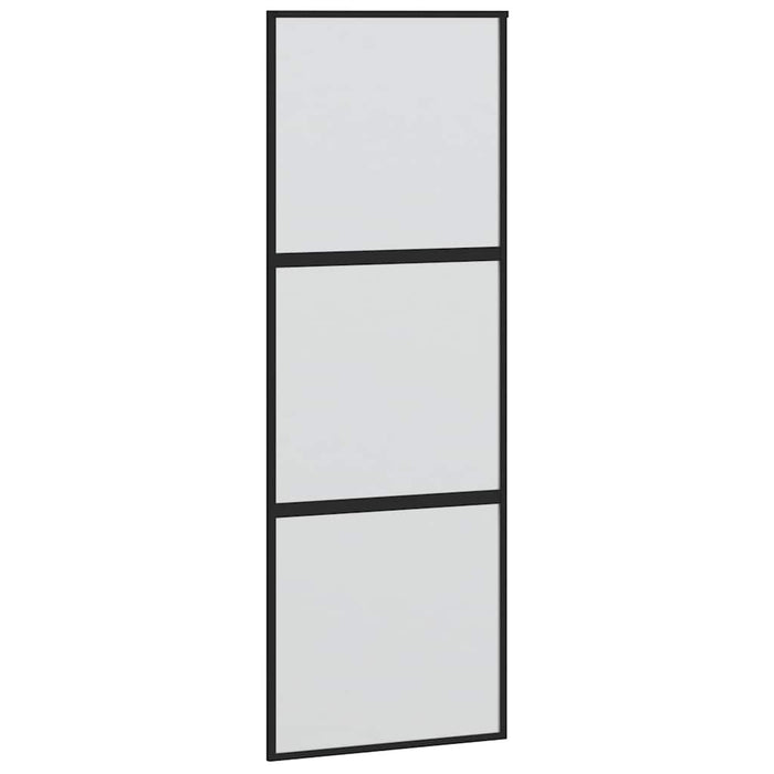 Ușă glisantă cu set feronerie neagră 76x205cm sticlă securizată - WALTI WALTI
