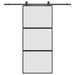 Ușă glisantă cu set feronerie neagră 90x205cm sticlă securizată - WALTI WALTI