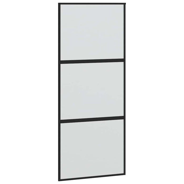Ușă glisantă cu set feronerie neagră 90x205cm sticlă securizată - WALTI WALTI
