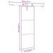Ușă glisantă cu set feronerie neagră 76x205cm sticlă securizată - WALTI WALTI