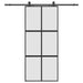 Ușă glisantă cu set feronerie neagră 90x205cm sticlă securizată - WALTI WALTI