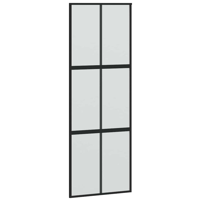 Ușă glisantă cu set feronerie neagră 90x205cm sticlă securizată - WALTI WALTI