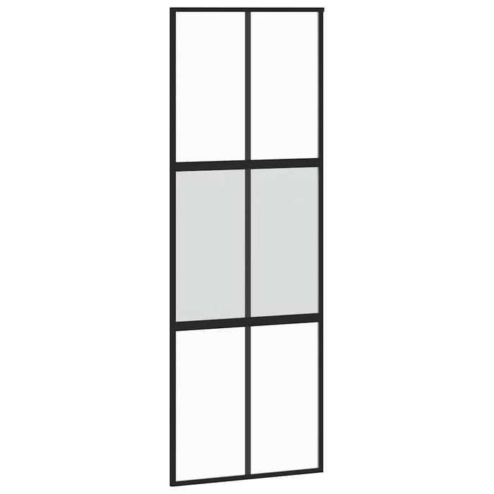 Ușă glisantă cu set feronerie neagră 76x205cm sticlă securizată - WALTI WALTI