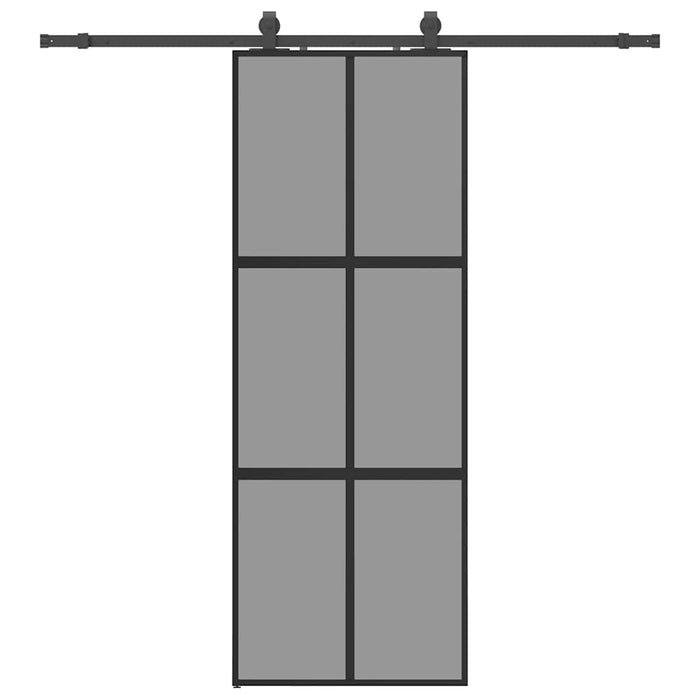 Ușă glisantă cu set feronerie neagră 76x205cm sticlă securizată - WALTI WALTI