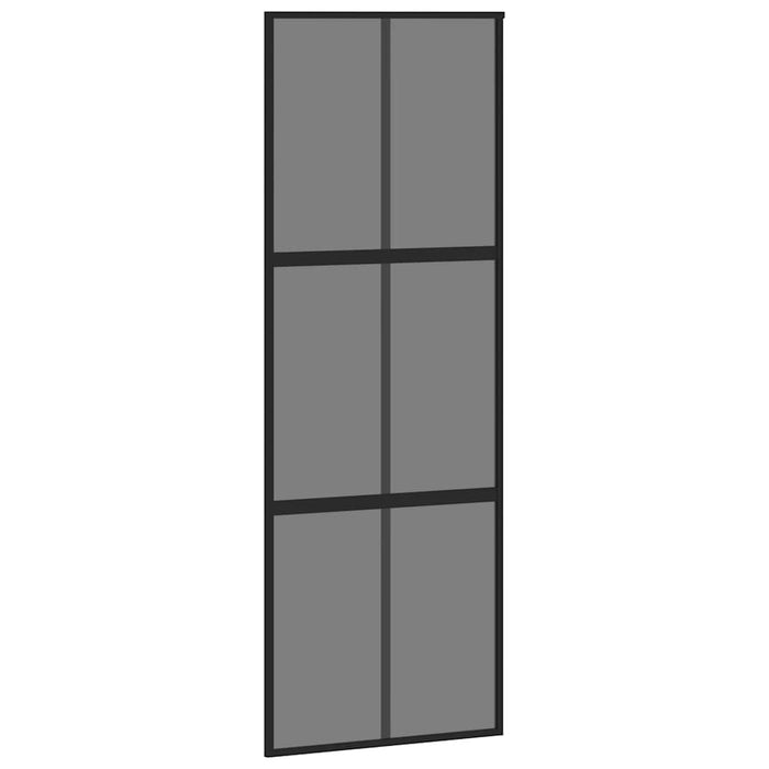 Ușă glisantă cu set feronerie neagră 76x205cm sticlă securizată - WALTI WALTI