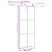 Ușă glisantă cu set feronerie neagră 90x205cm sticlă securizată - WALTI WALTI