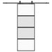 Ușă glisantă cu set feronerie neagră 76x205cm sticlă securizată - WALTI WALTI