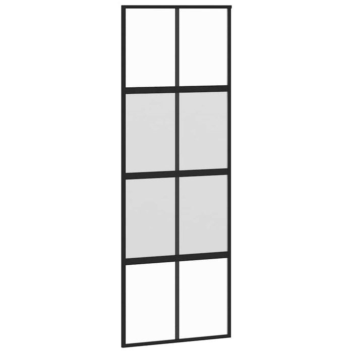 Ușă glisantă cu set feronerie neagră 76x205cm sticlă securizată - WALTI WALTI