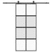 Ușă glisantă cu set feronerie neagră 90x205cm sticlă securizată - WALTI WALTI