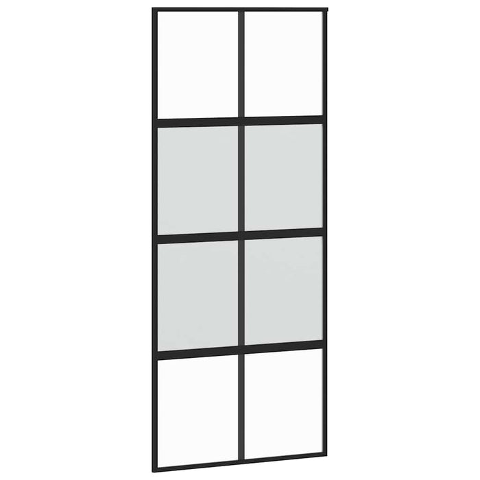 Ușă glisantă cu set feronerie neagră 90x205cm sticlă securizată - WALTI WALTI