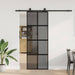 Ușă glisantă cu set feronerie neagră 76x205cm sticlă securizată - WALTI WALTI