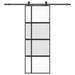Ușă glisantă cu set feronerie neagră 76x205cm sticlă securizată - WALTI WALTI