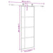 Ușă glisantă cu set feronerie neagră 76x205cm sticlă securizată - WALTI WALTI