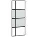 Ușă glisantă cu set feronerie neagră 90x205cm sticlă securizată - WALTI WALTI