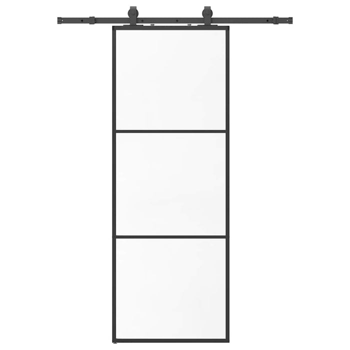 Ușă glisantă cu set de feronerie neagră 76x205 cm Sticlă ESG - WALTI WALTI
