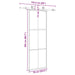 Ușă glisantă cu set de feronerie neagră 76x205 cm Sticlă ESG - WALTI WALTI