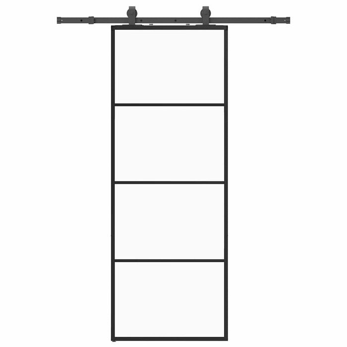 Ușă glisantă cu set de feronerie neagră 76x205 cm Sticlă ESG - WALTI WALTI