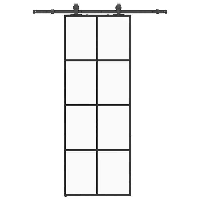 Ușă glisantă cu set de feronerie neagră 76x205 cm Sticlă ESG - WALTI WALTI
