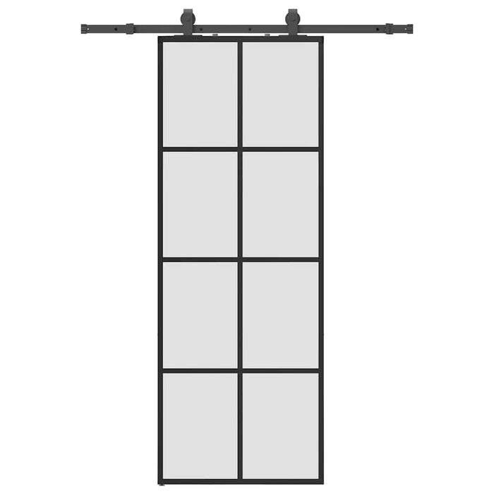 Ușă glisantă cu set de feronerie neagră 76x205 cm Sticlă ESG - WALTI WALTI