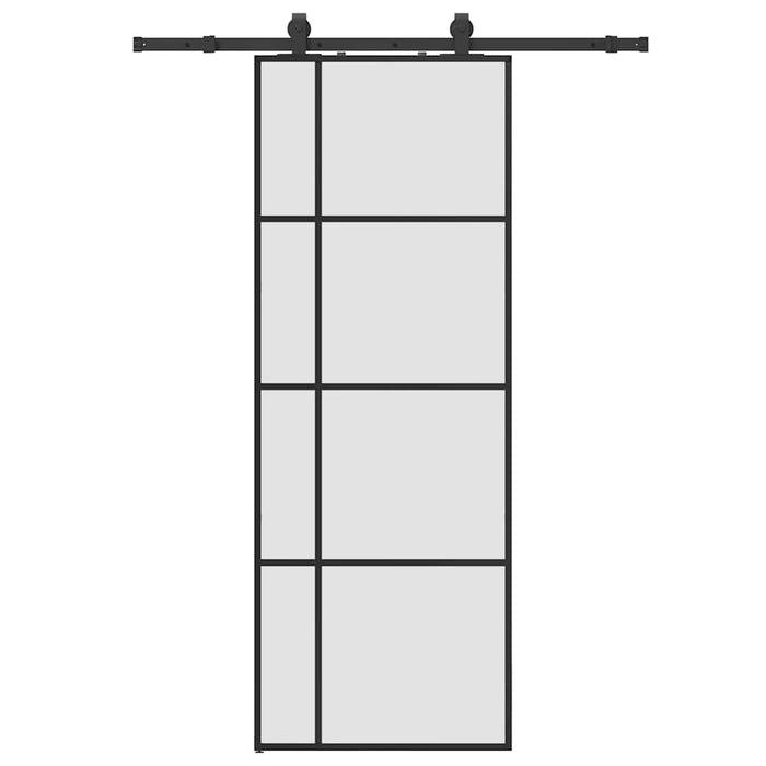 Ușă glisantă cu set de feronerie neagră 76x205 cm Sticlă ESG - WALTI WALTI