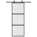 Ușă glisantă cu set feronerie neagră 76x205cm sticlă securizată - WALTI WALTI