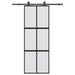 Ușă glisantă cu set feronerie neagră 76x205cm sticlă securizată - WALTI WALTI