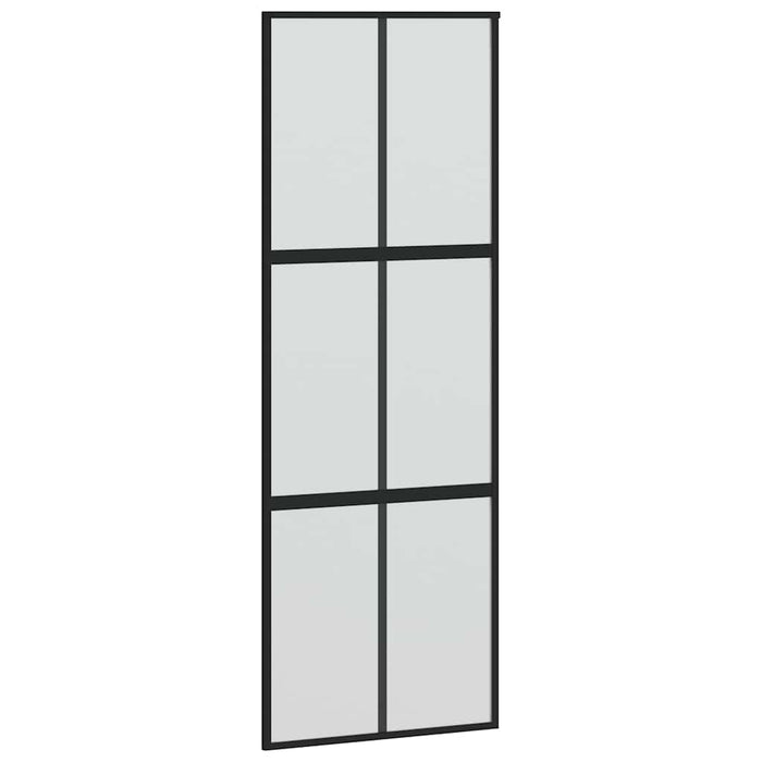 Ușă glisantă cu set feronerie neagră 76x205cm sticlă securizată - WALTI WALTI