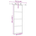Ușă glisantă cu set feronerie neagră 76x205cm sticlă securizată - WALTI WALTI
