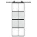 Ușă glisantă cu set feronerie neagră 76x205cm sticlă securizată - WALTI WALTI