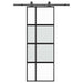 Ușă glisantă cu set feronerie neagră 76x205cm sticlă securizată - WALTI WALTI