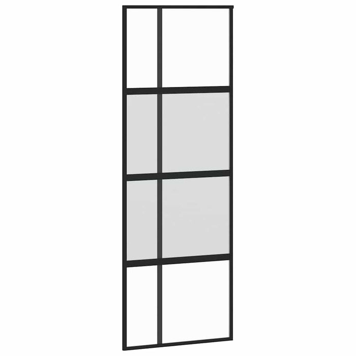 Ușă glisantă cu set feronerie neagră 76x205cm sticlă securizată - WALTI WALTI