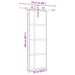 Ușă glisantă cu set feronerie neagră 76x205cm sticlă securizată - WALTI WALTI