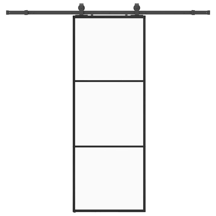Ușă glisantă cu set de feronerie neagră 76x205 cm Sticlă ESG - WALTI WALTI