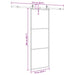 Ușă glisantă cu set de feronerie neagră 76x205 cm Sticlă ESG - WALTI WALTI