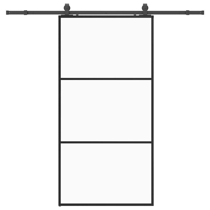 Ușă glisantă cu set de feronerie neagră 102x205 cm Sticlă ESG - WALTI WALTI