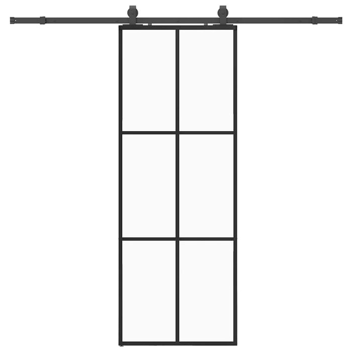 Ușă glisantă cu set de feronerie neagră 76x205 cm Sticlă ESG - WALTI WALTI